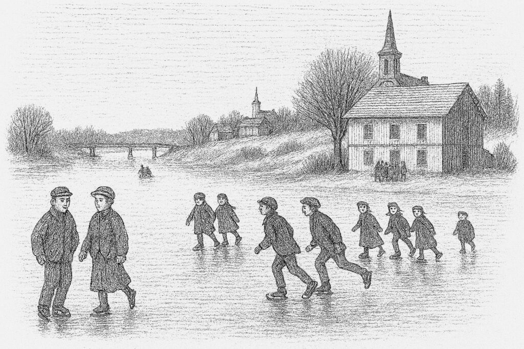 Vielleicht sah es so aus, als die Kinder Schulschluss hatten? KI-Generiert.